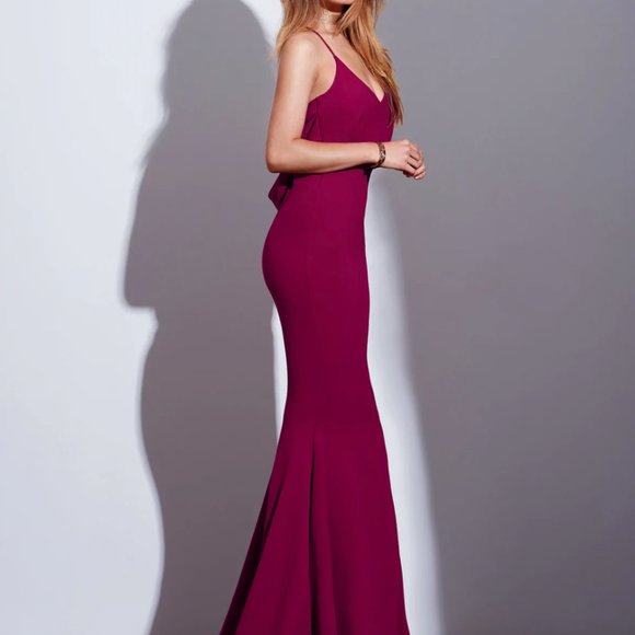 BARTHÉLÉMY Gown by Gemili Power in Magenta Berry - Picture 3 of 3
